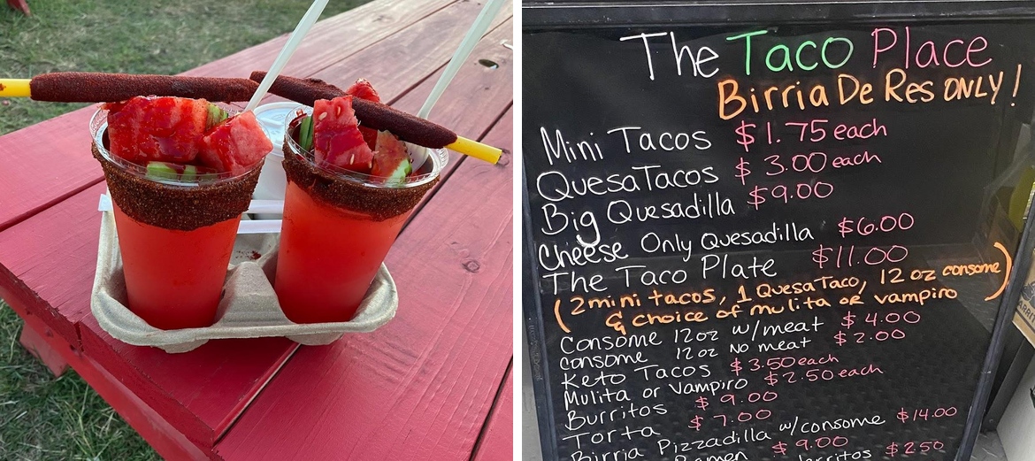 The Taco Place Birria Menu